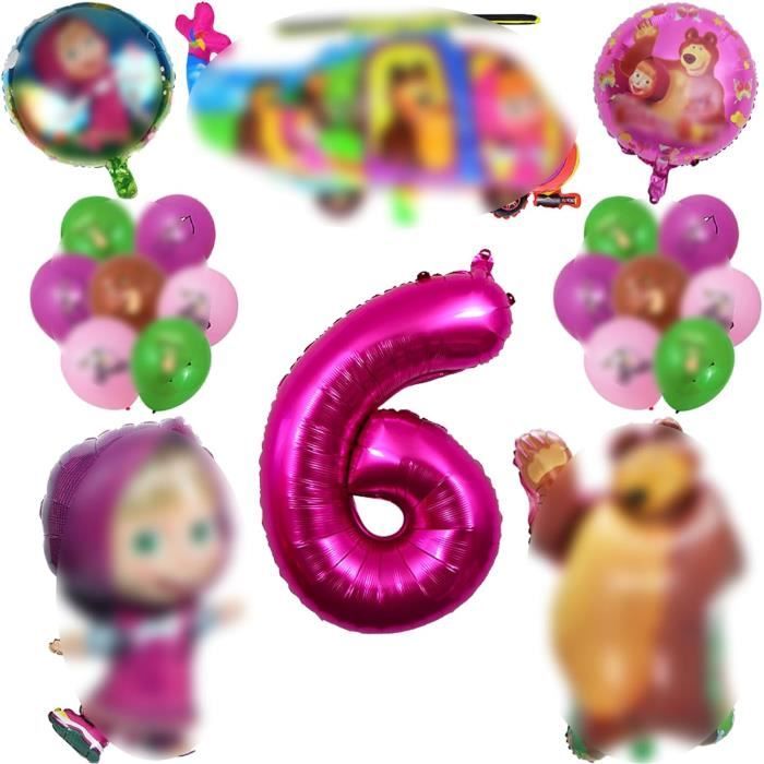 Kit Décoration Anniversaire MICHKA - 157 Pièces, Ballons, Cake-topper, Guirlandes, Pour Fêtes, Anniversaires, événements - 6