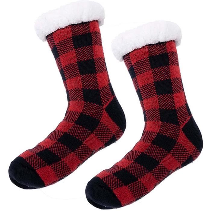 Chaussettes Thermiques Femme - Lot De 6 Paires, 85% Coton, Intérieur Polaire - Pour Hiver, Maison, Sport