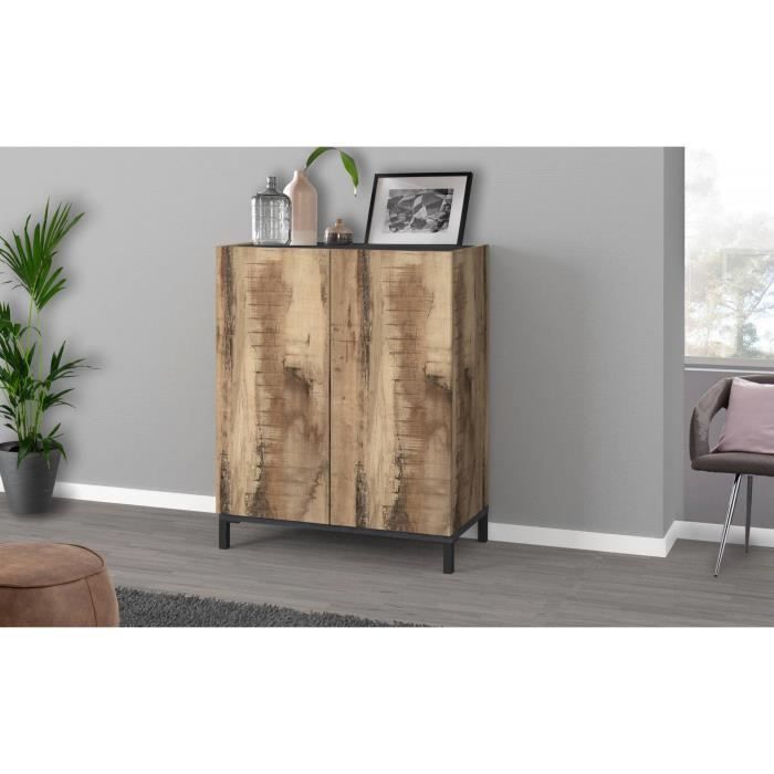 Dmora Meuble à chaussures moderne à 2 portes, Meuble à chaussures d