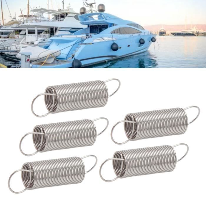 20 Ressorts Trampoline 165mm | Compatible 16-17cm | Anti-Rouille | Sécurité Crochets Repliés