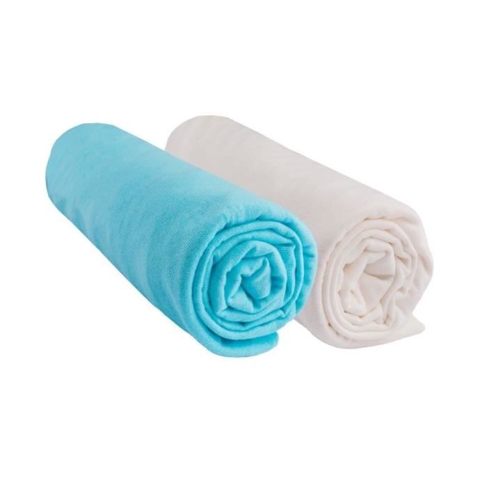 Blanc 2 draps-housses couffin. Pour landau 100 % coton berceau 