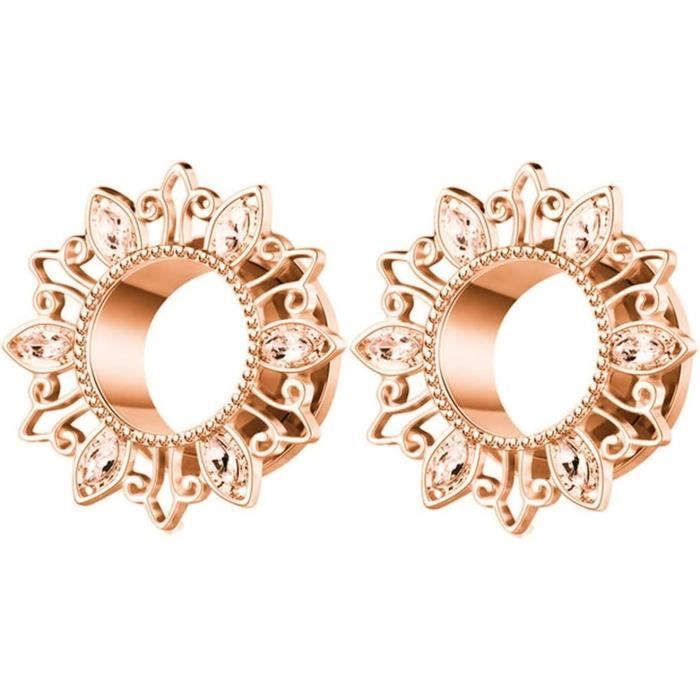 Écarteurs D'oreilles En Acier Chirurgical 1,2mm à 9mm - 2 Pièces, Polis, Hypoallergéniques, Parfaits Pour Piercing ! - 12