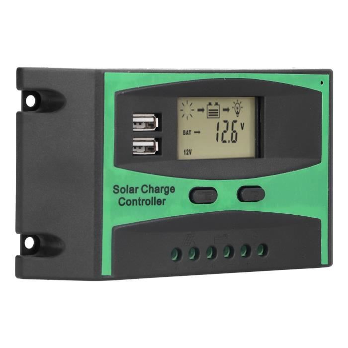Régulateur De Charge Solaire PWM 30A - 12V/24V Avec Double USB Et LCD - Neuf, Kx-electronic