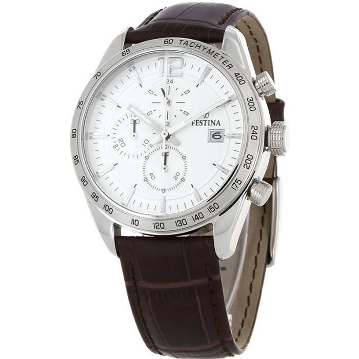 Montre FESTINA F16760-1 Chronographe Cuir marron