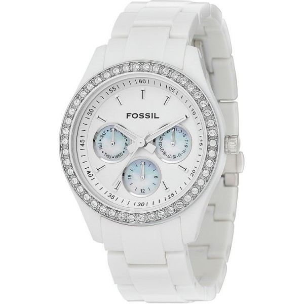 Montre Femme Fossil ES1967 Blanc Classique Tendance Achat vente montre Femme Adulte Cdiscount