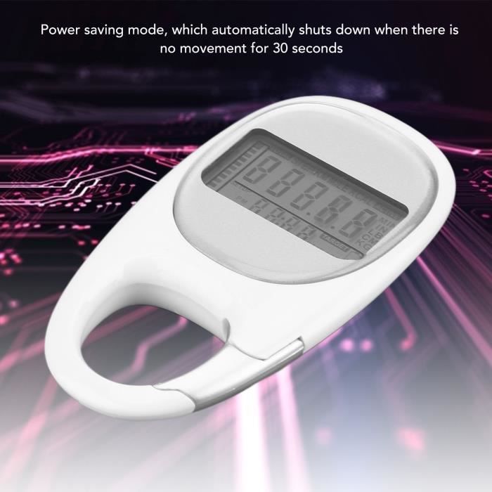 Acheter Podomètre 3D multifonctionnel avec clip pour tracker de fitness  pour le suivi des pas/