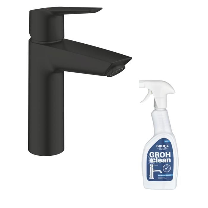 Grohe Mitigeur lavabo Start noir M + nettoyant GrohClean