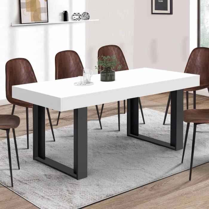 id market table a manger phoenix 10 personnes bois gris 224 cm cdiscount maison