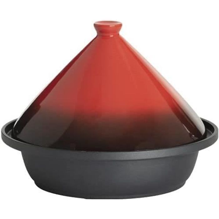 Tajine Induction et Vitro-céramique INOX Rouge et Noir dégradé 3020