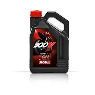 Bidon d'huile MOTUL 300V Factory Line Road Racing 5W40 100% synthèse pour moto 4L