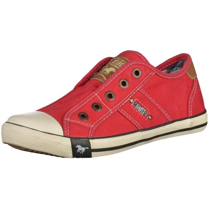 Sneaker MUSTANG Rouge Enfant Chaussures sans lacet Toile
