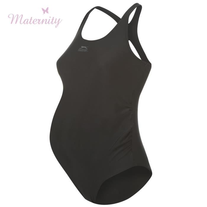 Maillot de Bain - Slazenger - Maternité - Dos Croisé - Respirant - Noir Maillot de Bain - Slazenger - Maternité - Dos Croisé - Respirant - Noir