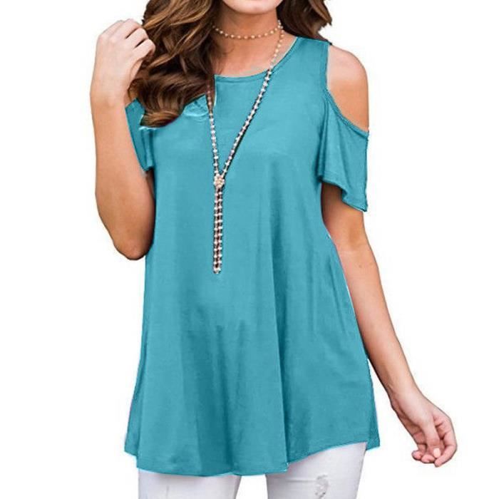 Tee shirt femme epaule nu online