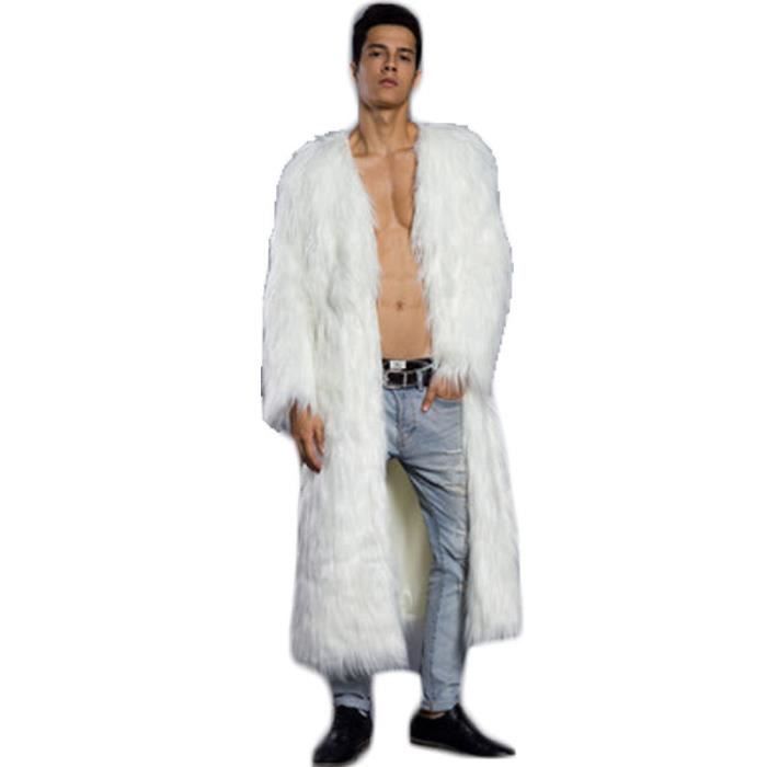 Manteau homme fourrure blanche outlet