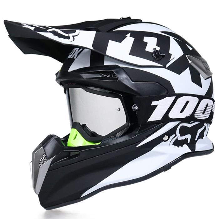 Casque Moto Cross Adulte de Marque luxe Avec des lunettes Casque hors route Casque  vtt cool Casque Intégral de descente - Cdiscount Auto