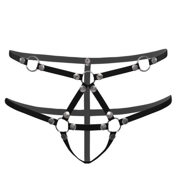 Sous-vêtement Homme Séduisant - Entrejambe Ouvert, Aspect Humide - String - Taille S