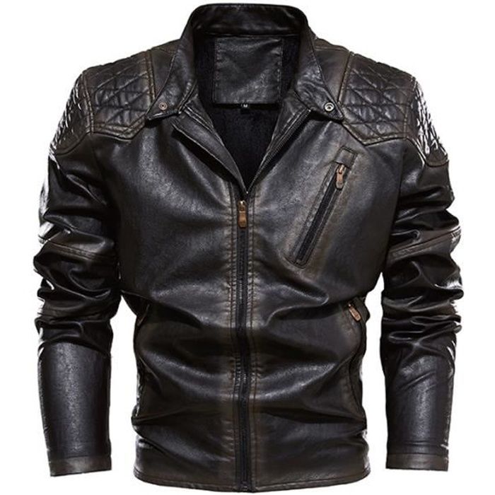 Veste En Cuir Vintage De Luxe Taille XS – Style Biker, Chaude, Occasion