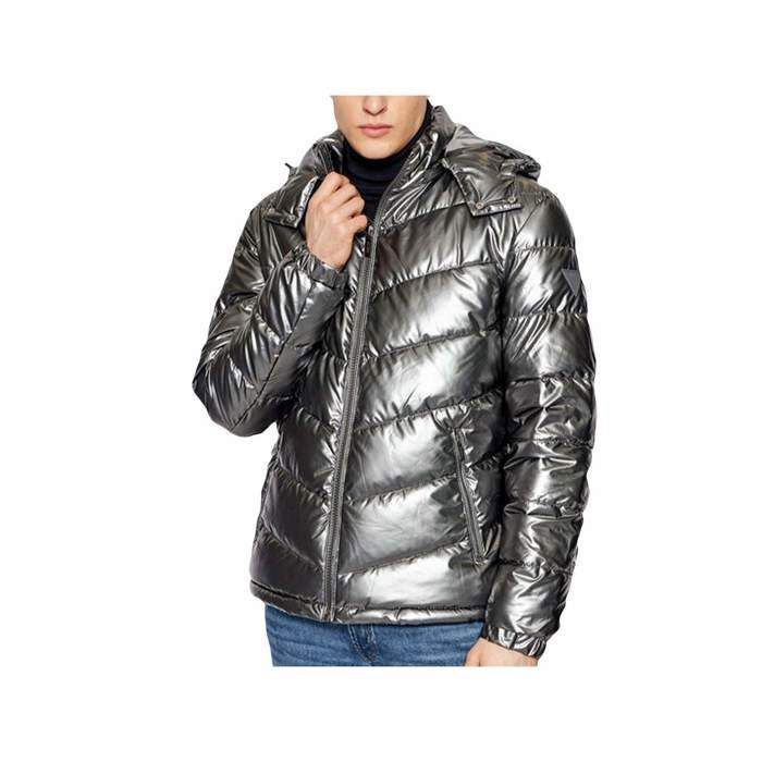 Doudoune Guess Homme Classic silver Argent Synthétique Argent