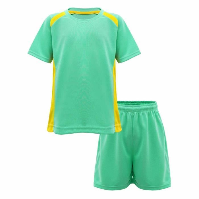 Ensemble Football Enfant Garçon - T-shirt Manches Courtes + Short - Survêtement Sport 5-16 Ans
