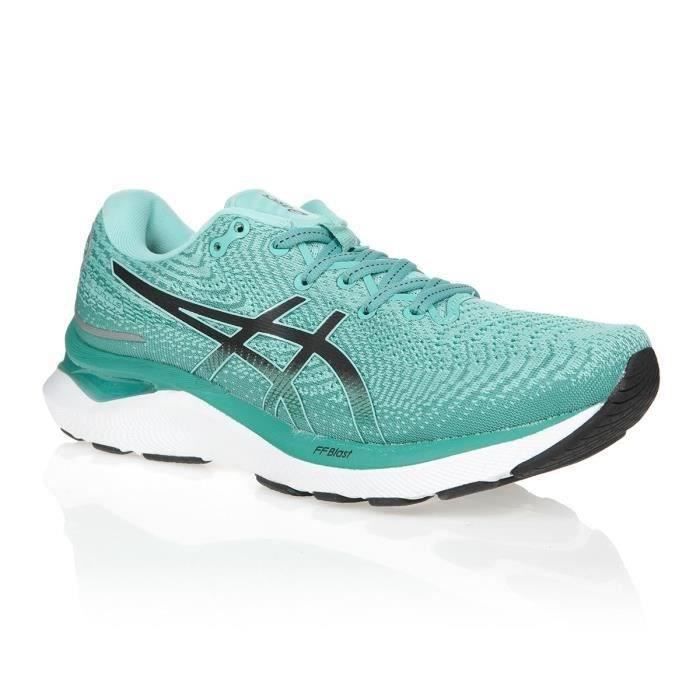 Chaussures de running - ASICS - GEL-CUMULUS 24 - Femme - Vert/Noir