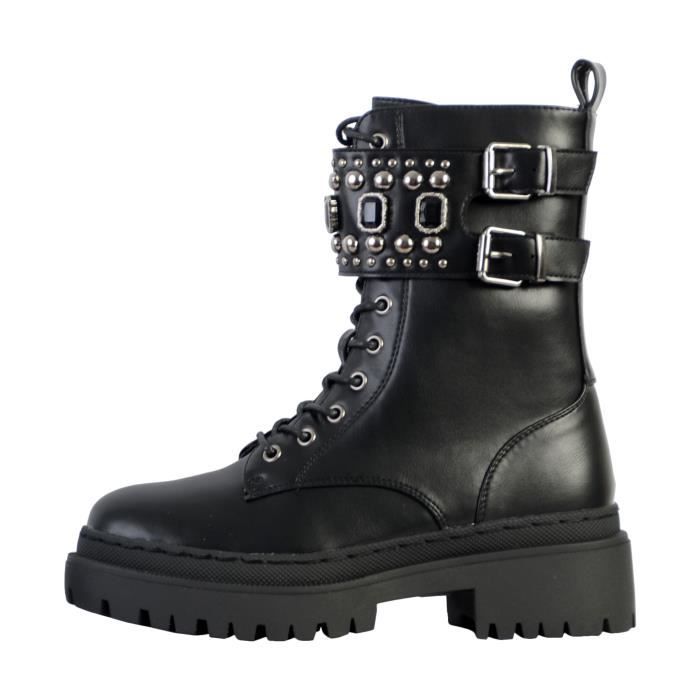 Bottine Femme - The Divine Factory - Lacets Ronds - Fermeture Zip - Confort Exceptionnel