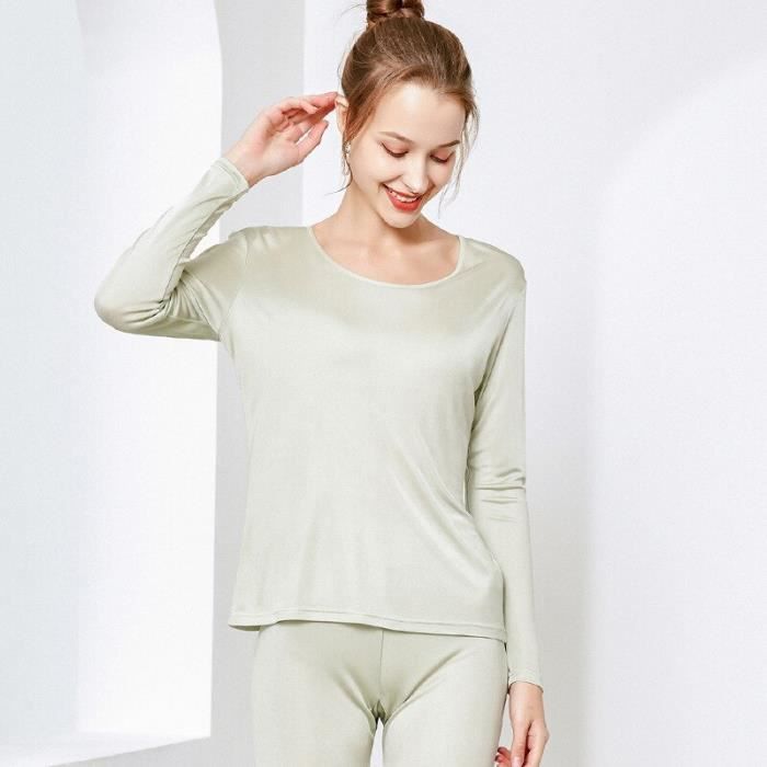 Pyjama Ensemble et pantalon en soie v ritable pour femme sous