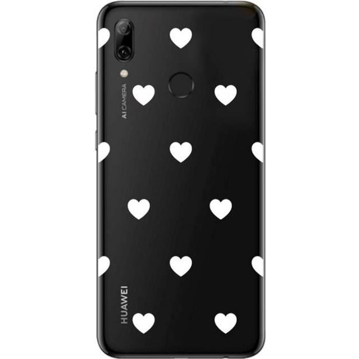 Coque pour Huawei P SMART 2019 Cœurs Coque Gel TPU Souple transparente et résistante Anti Choc