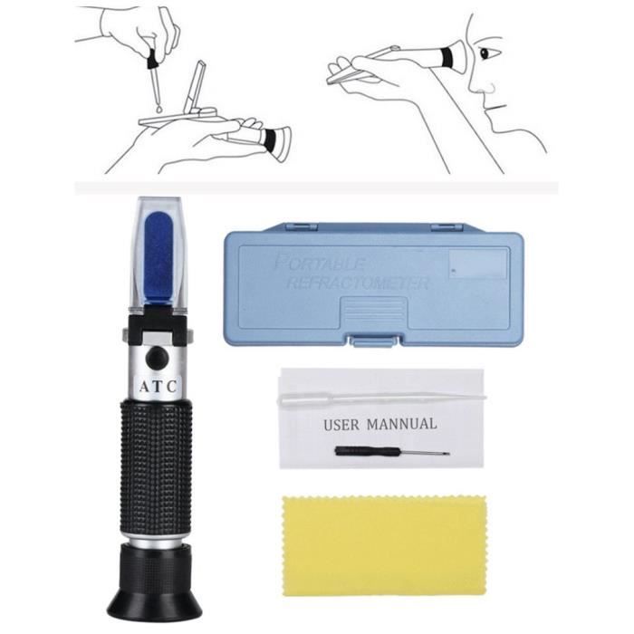 Réfractomètre Liquide, Réfractomètre Brix Robuste Portable, Facile à - 4
