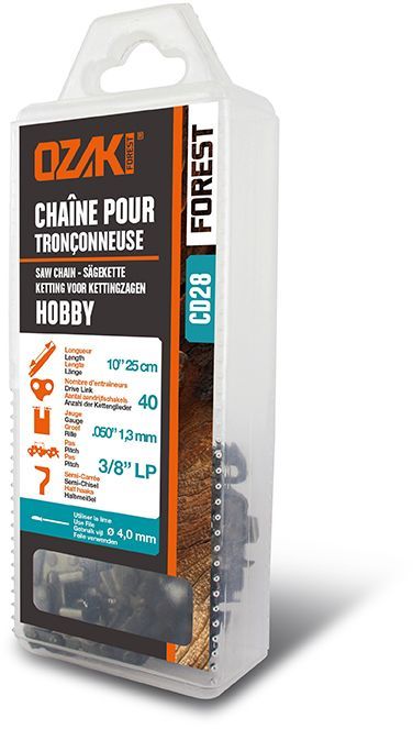 Chaîne de tronçonneuse OZAKI 38'' LP .050 1 3mm 40 entraîneurs E40