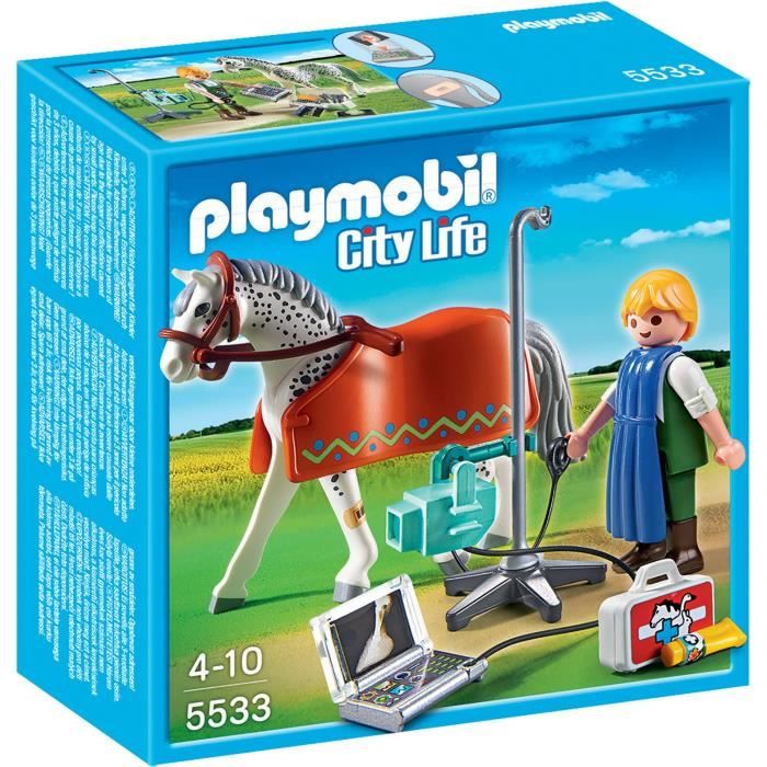 Playmobil 5533 Veterinaire Cheval Et Radio Cdiscount Jeux Jouets