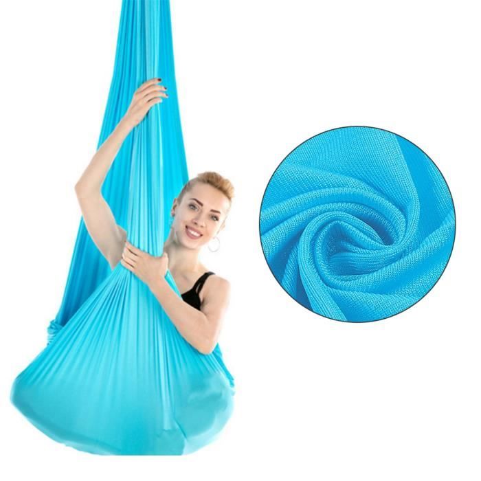 Hamac De Yoga Aérien VEVOR Swing Air - 5x2,8 M - Capacité 1000 Kg - Bleu - Nylon