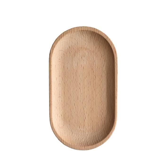 RichVibe Plateau De Service Ovale En Bois Massif Fait Main - 44,5 X 27,8 Cm - Élégant Pour Cuisine, Fromage & Apéritif