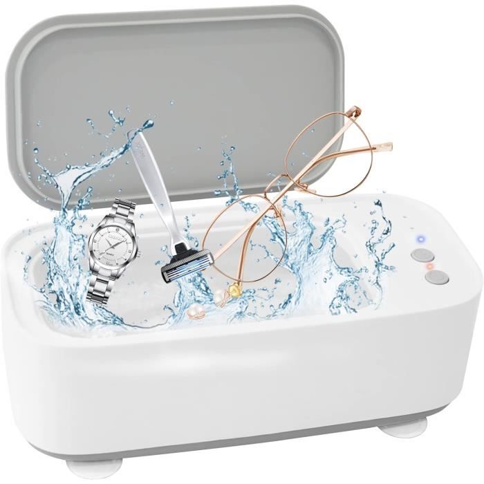 Nettoyeur Ultrasons Miiepls 45000Hz - 500ml Portable Avec 3 Modes - Pour Bijoux, Lunettes, Dentiers