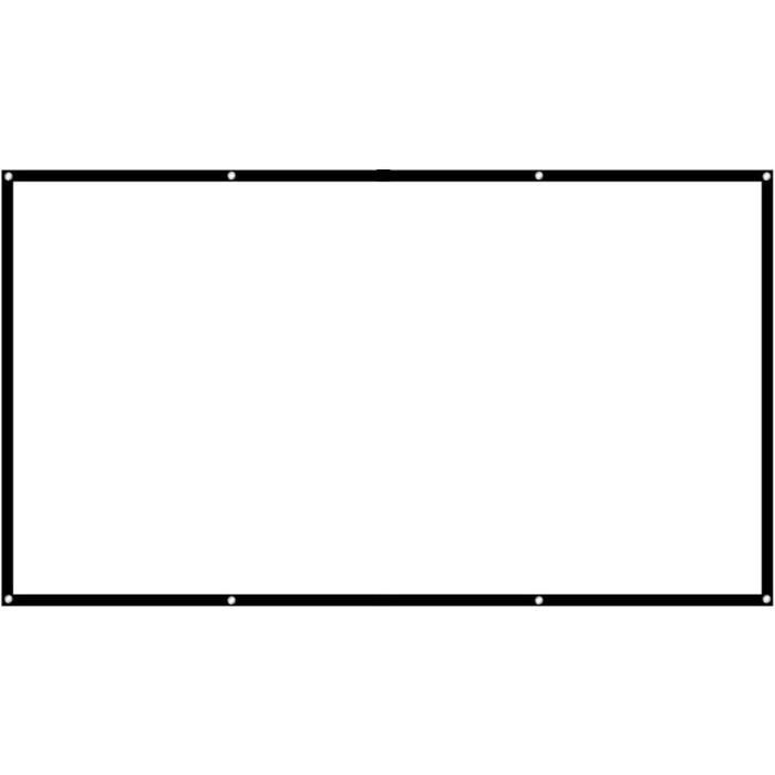 Écran De Projection Portable 60-100 Pouces Format 4:3 - Sans Plis, Bordure Noire, Trous De Suspension - Pour Home Cinéma, Extérieur, Présentation