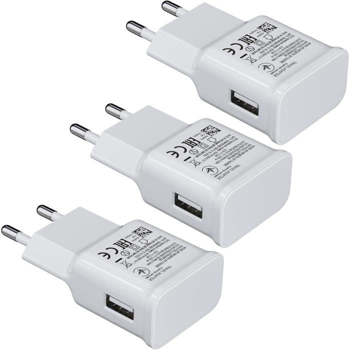 Chargeur 3 En 1 Secteur USB Data Vert Pour Alcatel S20 - KARYLAX, Neuf