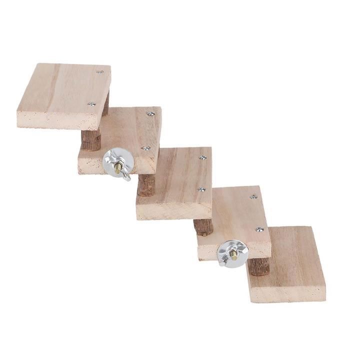 Comparer les prix de Jouet pour animaux - SHIPENOPHY - Échelle en bois naturel - 5 couches - Pour hamsters et petits animaux