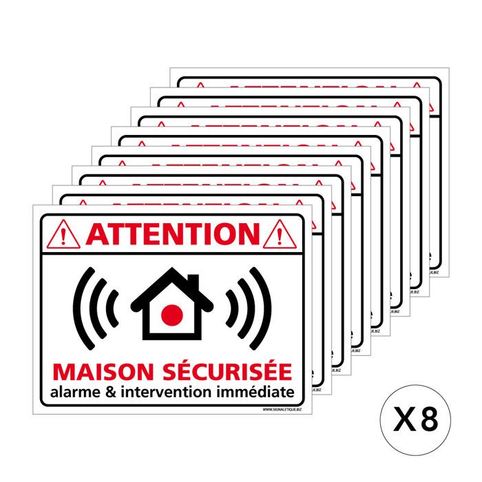 Pack De 6 Autocollants 'Site Sécurisé Par Télésurveillance' – Style Rétro 1917 – Pour Boutique Ou Local