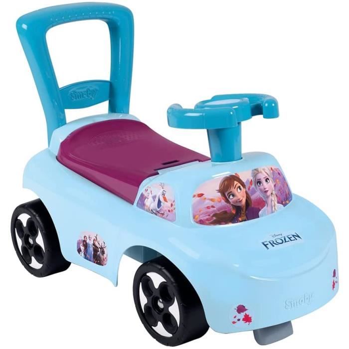 Smoby- La Reine des Neiges - Porteur auto ergonomique - Fonction Trotteur - Coffre à jouets