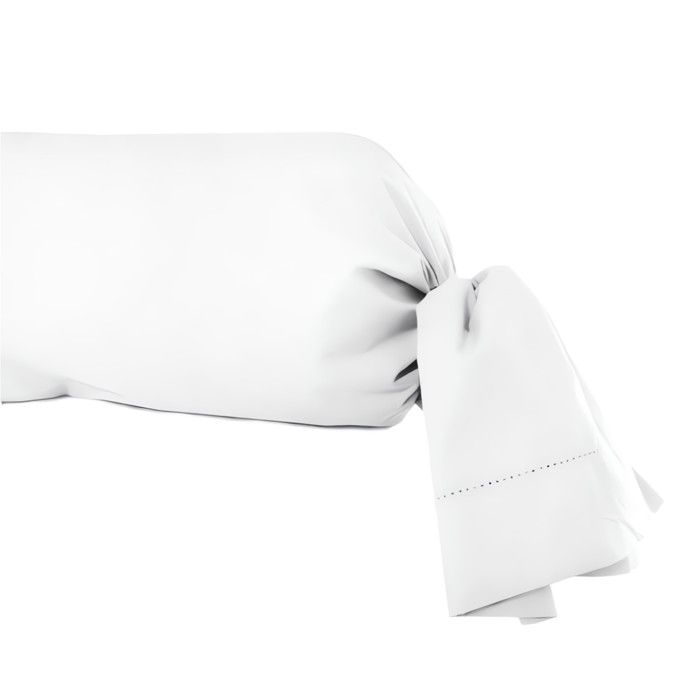 SOLEIL D OCRE Taie De Traversin En Coton 45x185 Cm Percale Blanc, Par Soleil D'ocre