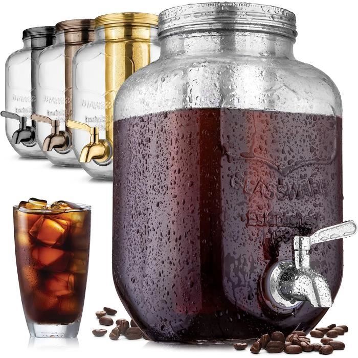 Grande Cafetière à Froid 128Oz – Tonneau Nitro Home Brew – Acier Inoxydable – Robinet – Marque Générique