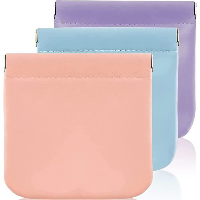 5 Pièces Pochette Maquillage Toile - Trousse Cosmétiques Voyage - Violet Gris Rose Bleu - Nizirioo