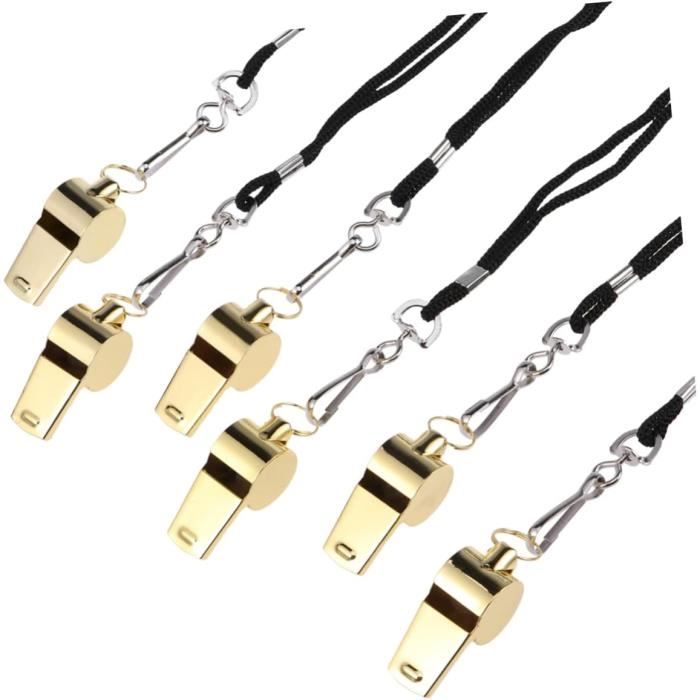 PATIKIL Lot De 12 Sifflets D'urgence De Sécurité Avec Porte-clés - En Aluminium - Pour Le Camping Et La Randonnée - Noir