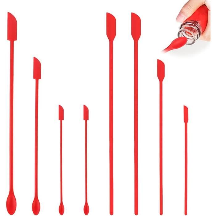 4 Mini Spatules En Silicone – Double Face – 26 Cm – Pour Confiture, Crème, Beurre – Multifonction