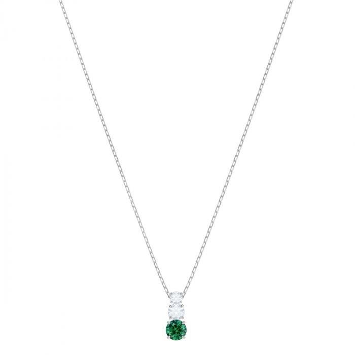 Swarovski Collier Pierre Verte Collier Swarovski Attract Trilogy Round Cristal Vert 5416153