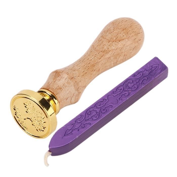 Sceau De Cire à Cacheter Vintage - Tampon Horloge Magique Amovible En Laiton Avec Manche En Bois Pour Lettres, Invitations
