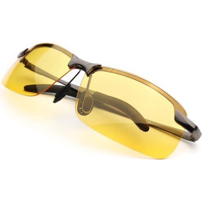 Uv400 Lunettes De Vision Nocturne Clip Pour Le Nez Noir Lunette De Vision Nocturne Polarisee Jaune Jaune Vert Jour Et Nuit Cadre Achat Vente Lunettes De Soleil Cdiscount