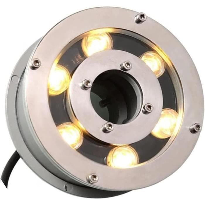 Spot LED Encastrable Extérieur IP68 - Acier Inox 304, 1W, 12-24V, Pour Piscine, Fontaine, Jardin (Couleur Au Choix)