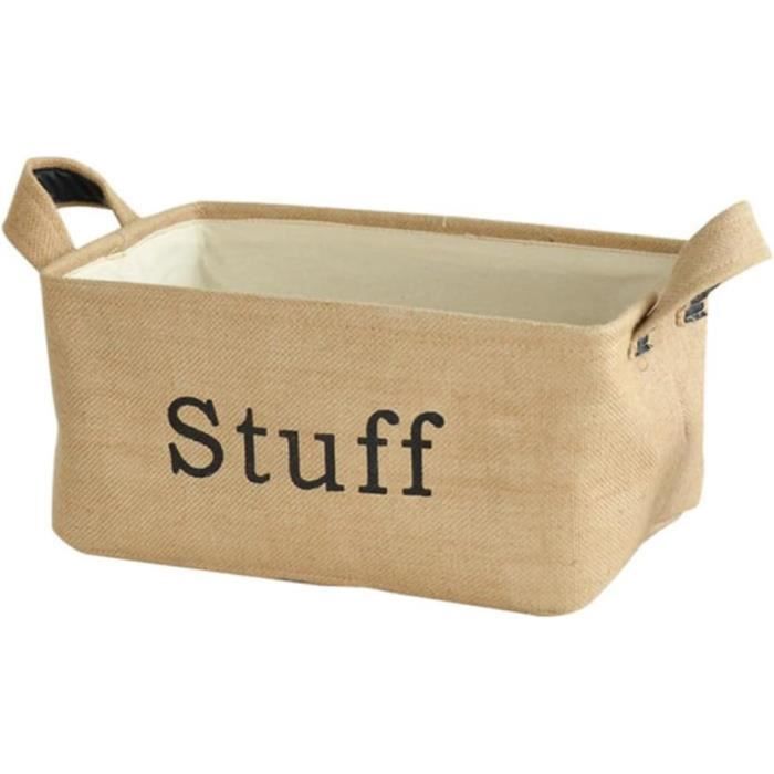 Panier Rangement Tissé 45,7cm - Coton Naturel Pour Salon, Chambre, Jouets