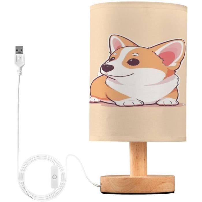 Lampe De Table à LED En Résine Et Verre Teinté Sur Le Thème Des Chiens Mignons - Veilleuse De Table Corgi Et Lamberador - Cadeau Amusant Pour Les Amateurs De Chiens