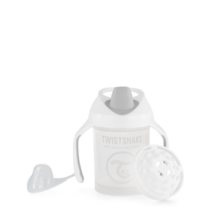 Twistshake Mini gobelet anti-éclaboussures - Bébé -Bec souple-Mixeur de fruits-230 ml-Tasse de sevrage anti-fuite-Sans